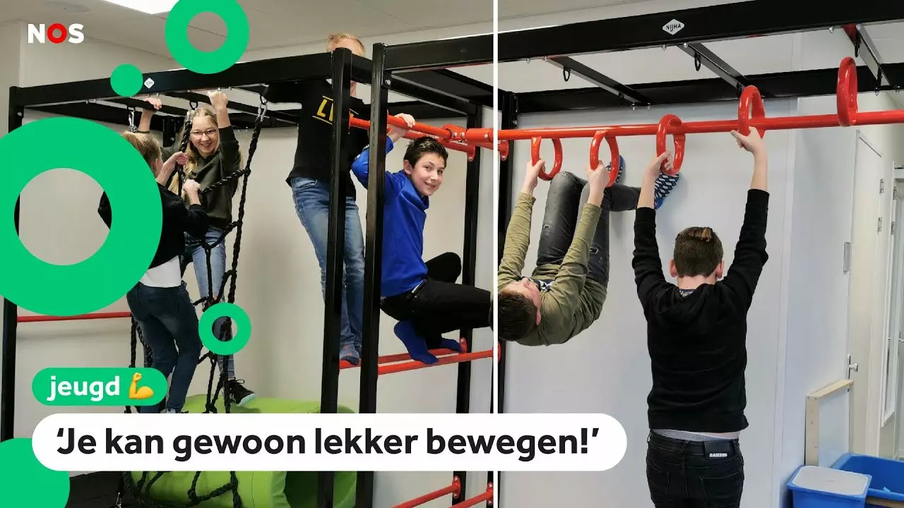 Tijdens de les naar de wc? Op deze beweegschool klim je er naartoe! thumbnail